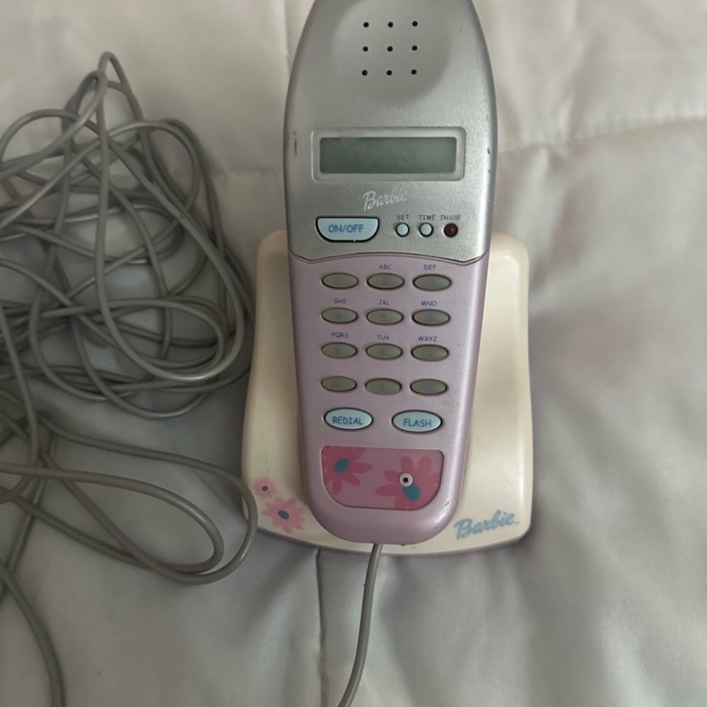 Barbie Cordless Phone with Base